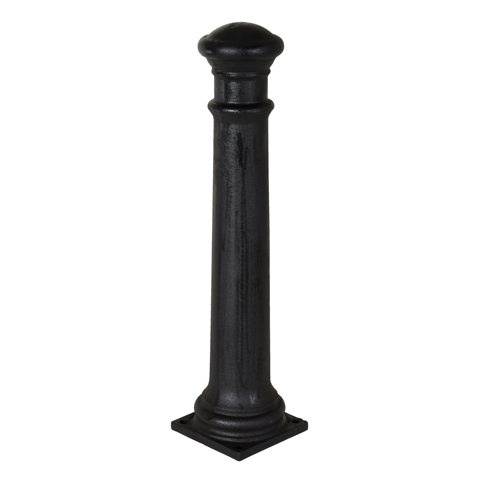 Vestil Decorative Ductile Iron Bollard - 38.5in. Height, 38in. x 8in., Black Finish, Model# BOL-CI-38-8